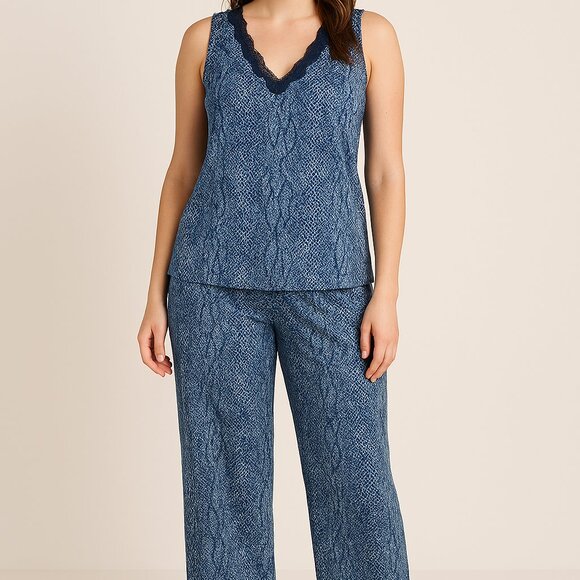 Lane Bryant Intimates SZ 26-28 Plus Size Pajamas Silky Satin PJ's-IMPERFECT - Picture 1 of 9
